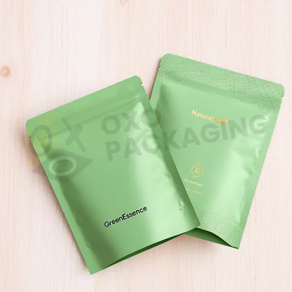 Custom Green Mylar Bags
